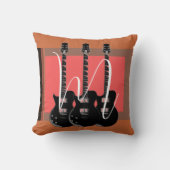 アーポップ・アートのト電気ギターモノグラムイニシャル クッション (正面)