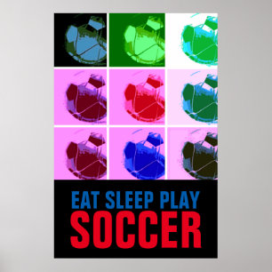 アーポップ・アートのト食べスプ遊サ – サッカー ポスター