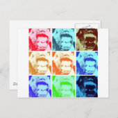 アーポップ・アートのト・ゴリラ ポストカード (正面/裏面)