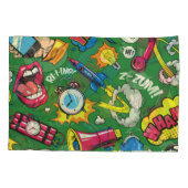 アーポップ・アートのト：シームレスなカラフル漫画 枕カバー (裏面)