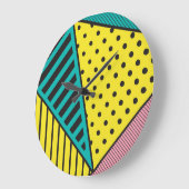 アーポップ・アートのト,ジオメトリックはっきりしたス ラージ壁時計 (傾斜)