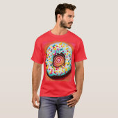 アーポップ・アートのト・ドーナツ Tシャツ (正面フル)