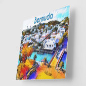 アーポップ・アートのト・バミューダ壁時計 スクエア壁時計 (傾斜)