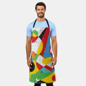 アーポップ・アートのト、ミニマ鮮やかリズム。 エプロン (着用した状態)