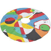 アーポップ・アートのト、ミニマ鮮やかリズム。 ブラッシュドポリエステルツリースカート (アングル)