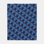 アーポップ・アートのト（ユダヤ教）メノラー フリースブランケット (正面)