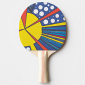 アーポップ・アートのト、宇宙、太陽、抽象芸術の明るい宇宙線 卓球ラケット (正面)