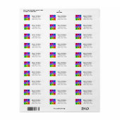 「アーポップ・アートのト」差出人住所ラベル ラベル (フルシート)