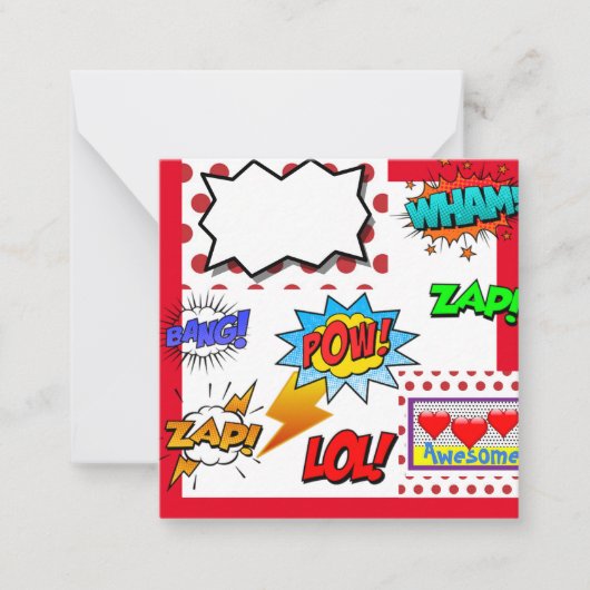 アーポップ・アートのト、漫画 ノートカード (正面)