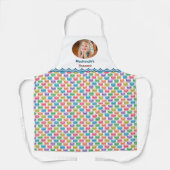 アーポップ・アートのトCookieカラフルマカロン写真グランド エプロン (正面)