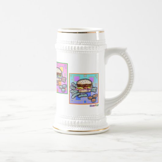 アーポップ・アートのトHAMBURGER MUG - Beer Stein ビールジョッキ (右)
