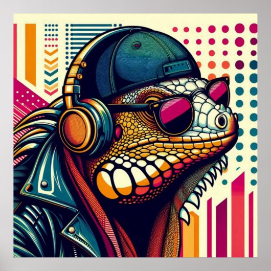 アーポップ・アートのトIGUANA 3 ポスター (正面)