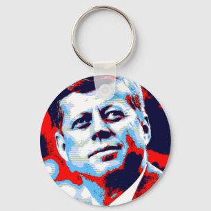 アーポップ・アートのトJFKジョン・F・ケネディ・レッド・ブルー キーホルダー