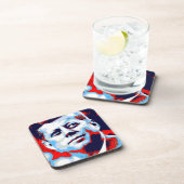 アーポップ・アートのトJFKジョン・F・ケネディ・レッド・ブルー コースター (右側)