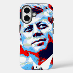 アーポップ・アートのトJFKジョン・F・ケネディ・レッド・ブルー iPhone 16ケース