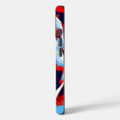 アーポップ・アートのトJFKジョン・F・ケネディ・レッド・ブルー Case-Mate iPhoneケース (裏面 / 左)