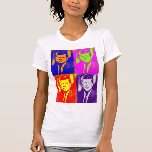アーポップ・アートのトJFKジョン・F・ケネディ Tシャツ (正面)