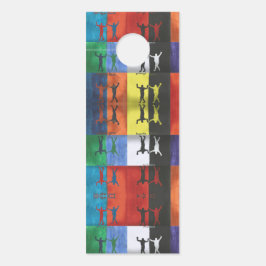 アーポップ・アートのトno.1 byイェシャヤ・ダンク – ユニティ&調和 ドアノブサイン