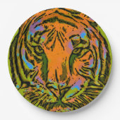 アーポップ・アートのトTIGER HEAD +あなたのバックガー。&アイディア ペーパープレート (正面)