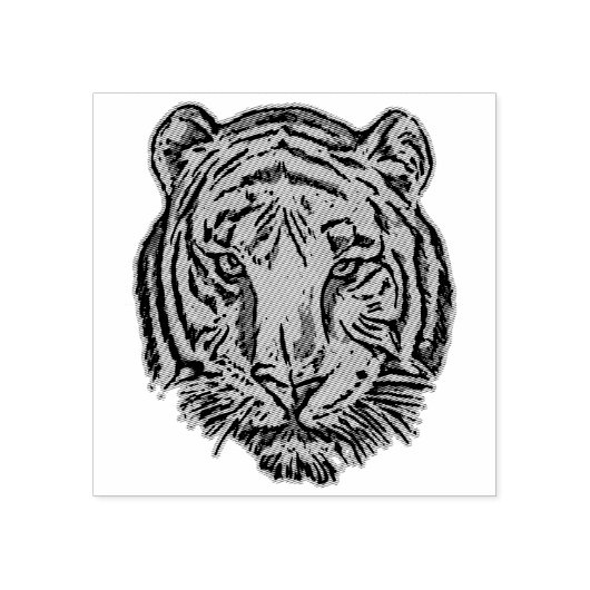 アーポップ・アートのトTIGER HEAD +あなたのバックガー。&アイディア ラバースタンプ (インプリント)