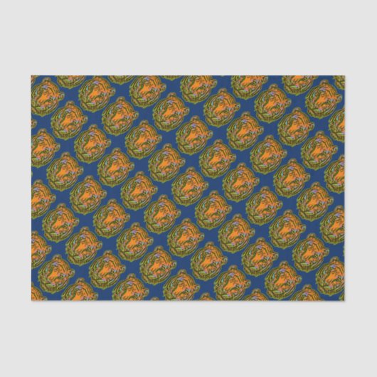 アーポップ・アートのトTIGER HEAD +あなたのバックガー。&アイディア 薄葉紙 (正面)