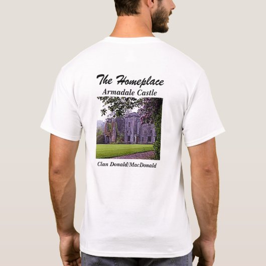 アーマデール城 – クランドドナルド/マクドナルド Tシャツ (裏面)
