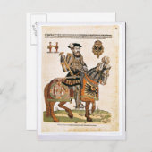 アーマーのチャールズ5世の馬術ポートレート ポストカード (正面/裏面)