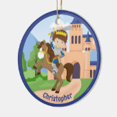 アーマーカスタムキッズク輝くリスマスの騎士 セラミックオーナメント (左)