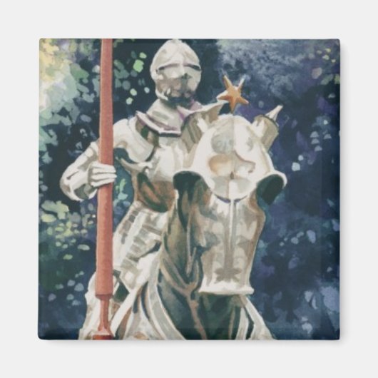 "アーマー輝く"騎士の水色 マグネット (正面)