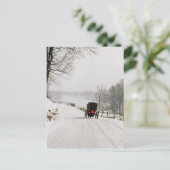 アーミッシュの里の冬の時間-ポストカード ポストカード (スタンド正面)