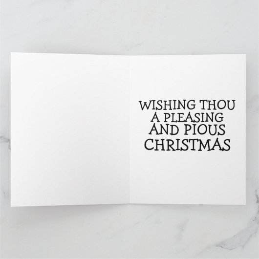 アーミッシュ ユーモア クリスマス グリーティング カード (内部)