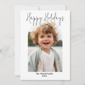 アーミニマルチ付きモダン写真 – 白黒 シーズンカード (正面)