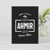 アーミルの名前入り誕生日ギフト 招待状 (スタンド正面)