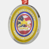 アーミーアーマー退役軍人クリスマス メタルオーナメント (左)