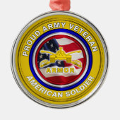 アーミーアーマー退役軍人クリスマス メタルオーナメント (正面)