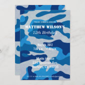 アーミーカモフラージュ 招待状 (正面/裏面)