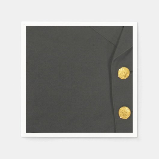 アーミークラスAユニフォームドレスグリーン軍隊ナプキンス スタンダードカクテルナプキン (正面)