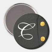 アーミークラスAユニフォームドレスモノグラムイニシャル磁石 マグネット (正面/裏面)