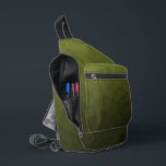 アーミーグラディエントのジオメトリメッシュパターン スリングバッグ<br><div class="desc">アーミーグリーングラディエント幾何メッシュパターン印刷バッグ。クールファッションアクセサリーバッグ。ライトからダークアーミーグリーンのグラデーションデザインを持つ三角形のジオメトグラデーションリメッシュ。</div>