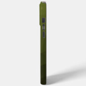 アーミーグリーンのグラデーション幾何学メッシュモノグラム Case-Mate iPhoneケース (裏面 / 左)