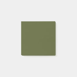アーミーグリーンのシンプルな3"×3" ポストイット