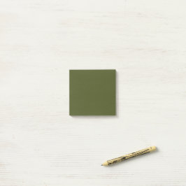 アーミーグリーンのシンプルな3"×3" ポストイット