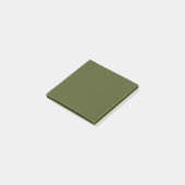 アーミーグリーンのシンプルな3"×3" ポストイット (アングル)