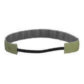 アーミーグリーンオリーブ勾配幾何学的メッシュパターン アスレチックヘッドバンド (裏面)