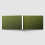 アーミーグリーンオリーブ勾配幾何学的メッシュパターン ゲストブック (全面)