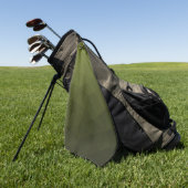 アーミーグリーンオリーブ勾配幾何学的メッシュパターン ゴルフタオル (グリーン)