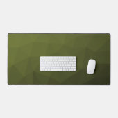 アーミーグリーンオリーブ勾配幾何学的メッシュパターン デスクマット (キーボード&マウス)