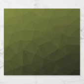 アーミーグリーンオリーブ勾配幾何学的メッシュパターン ビールラベル (シングルラベル)