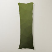 アーミーグリーンオリーブ勾配幾何学的メッシュパターン ボディピロー (正面縦)