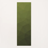 アーミーグリーンオリーブ勾配幾何学的メッシュパターン ヨガマット (正面)